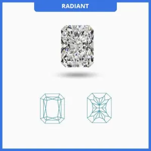 0.35CT J-K/VS2-SI1 Radiant Cut Diamond MDL#D9254-2