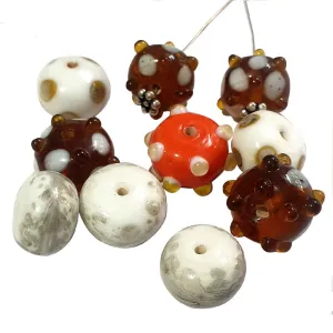 10 Pcs Artisan Lampwork glass beads