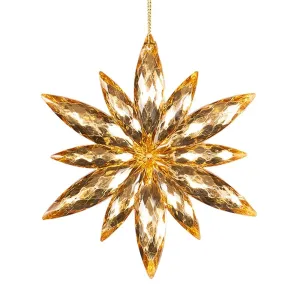 11cm Gold Acrylic Snowflake Tree Ornament