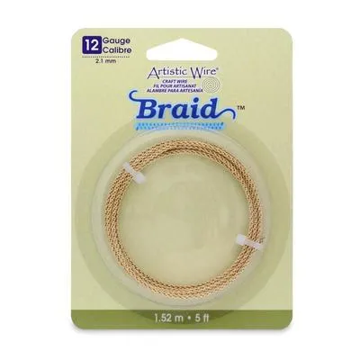 12 Gauge Tarnish Resistant Brass Artistic Wire Braid