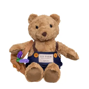 123 Farm Farmer Bear Plush