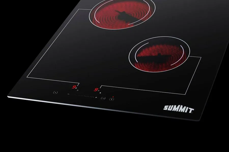 18" Wide 220v 2-burner Radiant Cooktop - (CR2B228T)