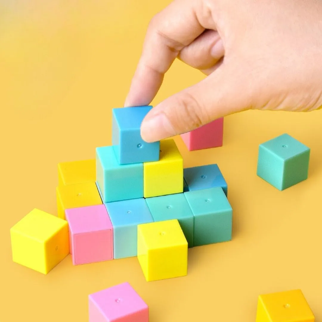 20pcs Pastel Magnetic 2cm Cubes for Kids