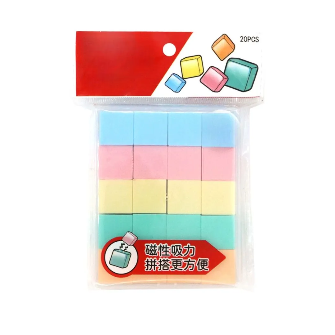 20pcs Pastel Magnetic 2cm Cubes for Kids