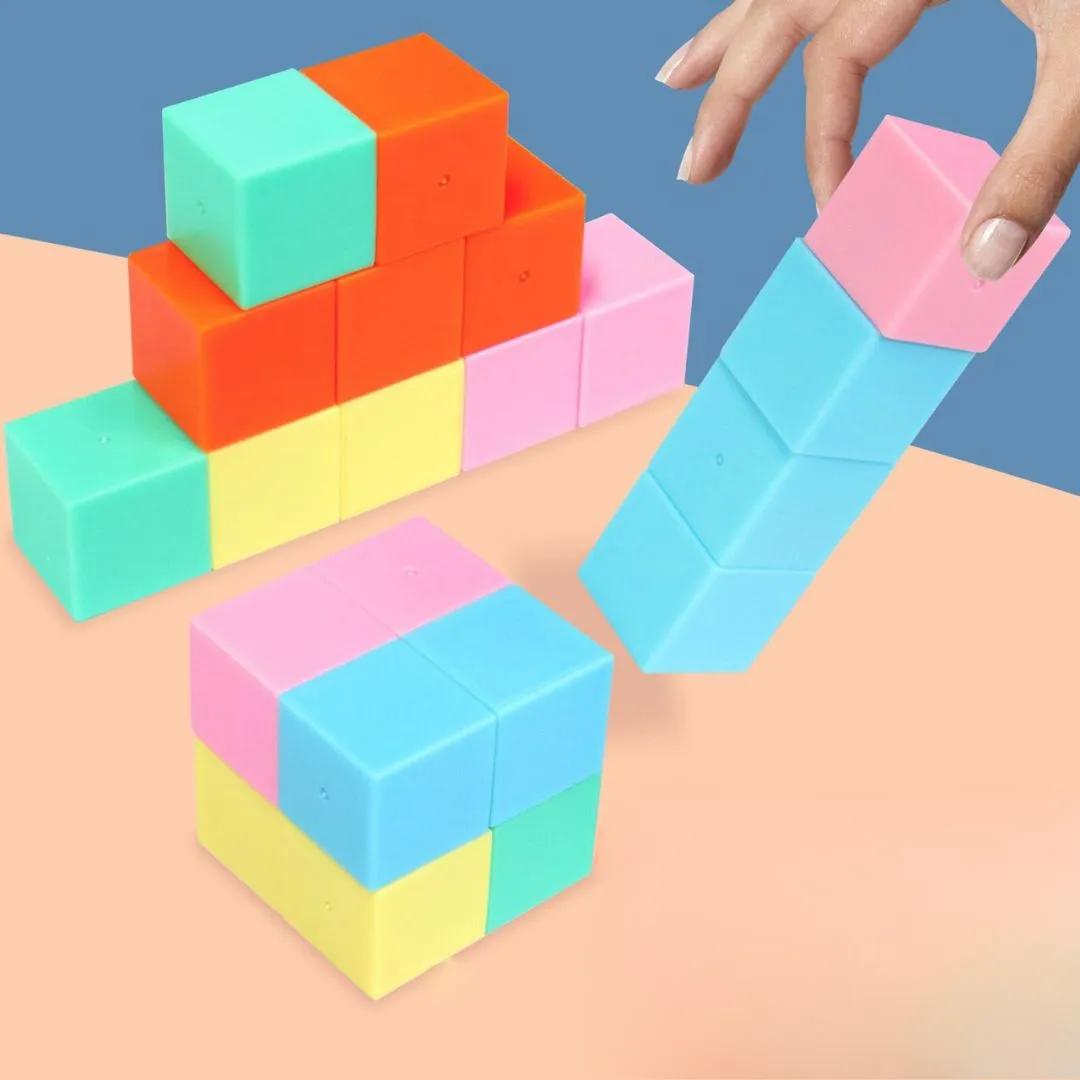 20pcs Pastel Magnetic 2cm Cubes for Kids