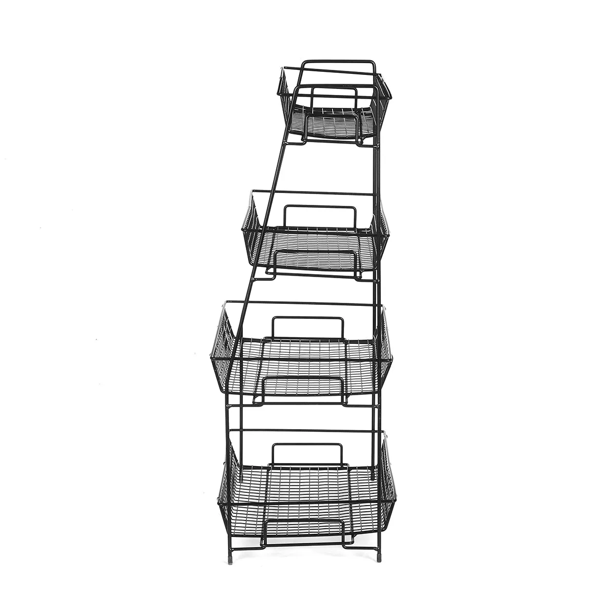 4 Tier Desktop Cosmetic Storage Rack-Black