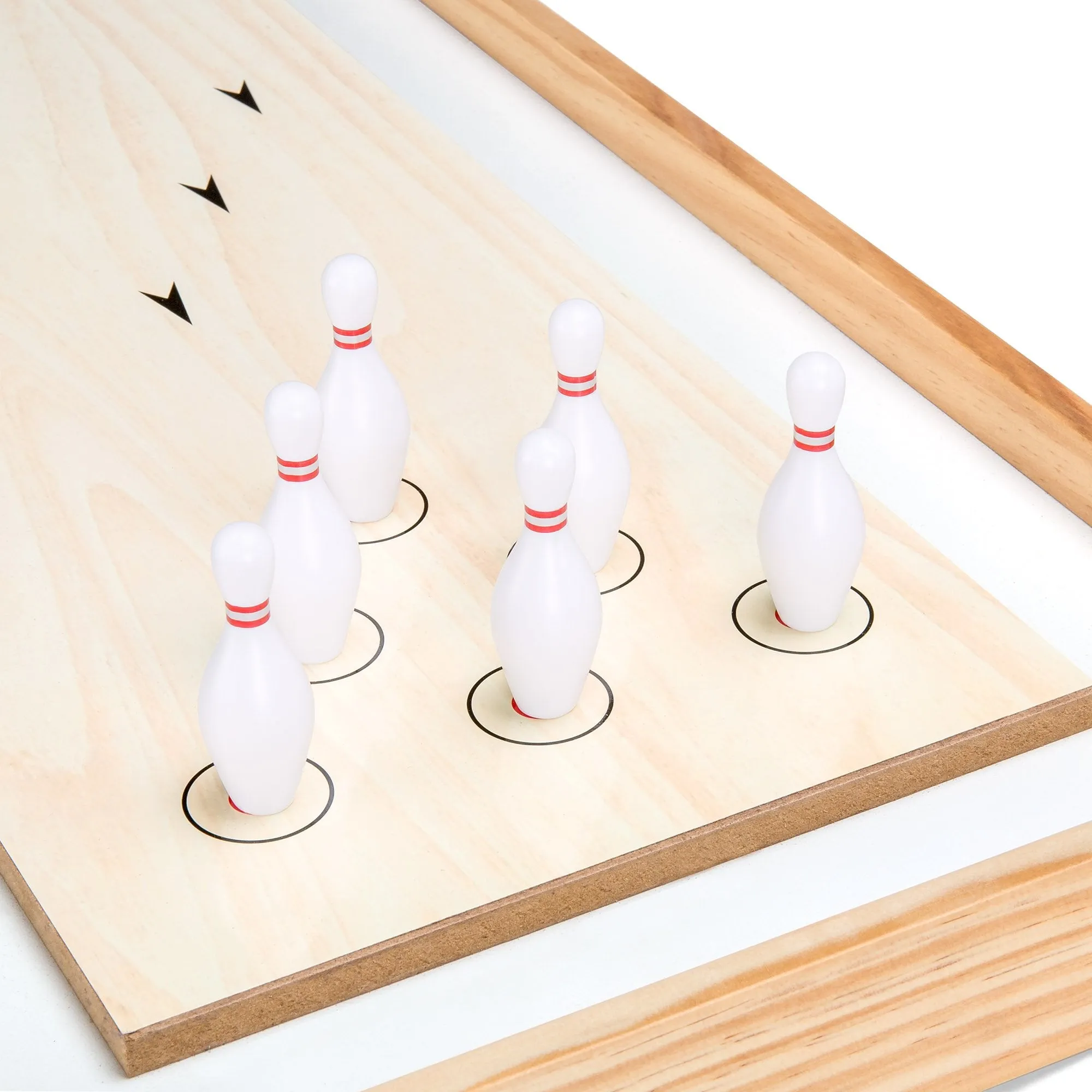 45in 2-in-1 Shuffleboard and Bowling Tabletop Board Game Set