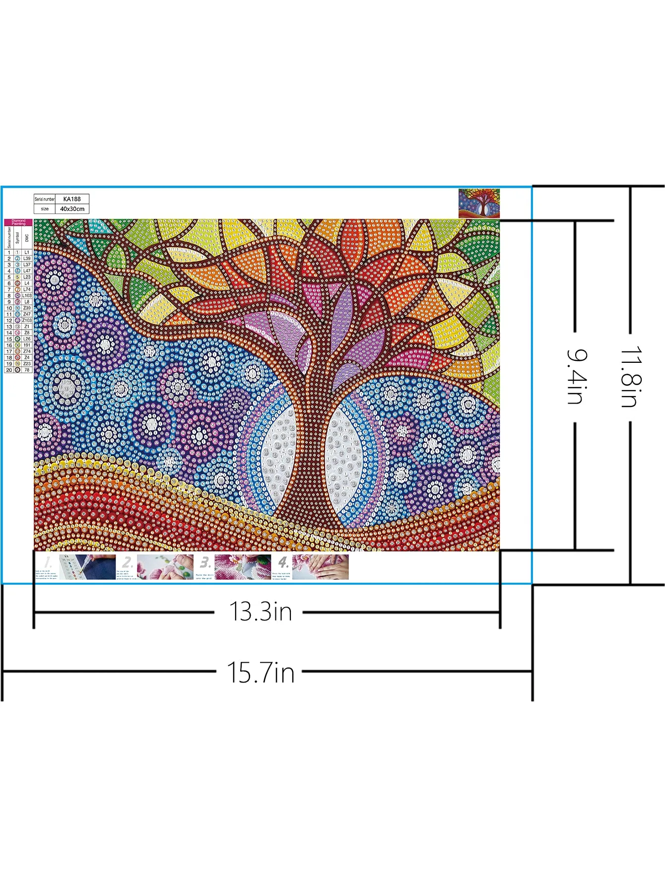 5D DIY Special-Shaped Drill-Tree 30*40CM