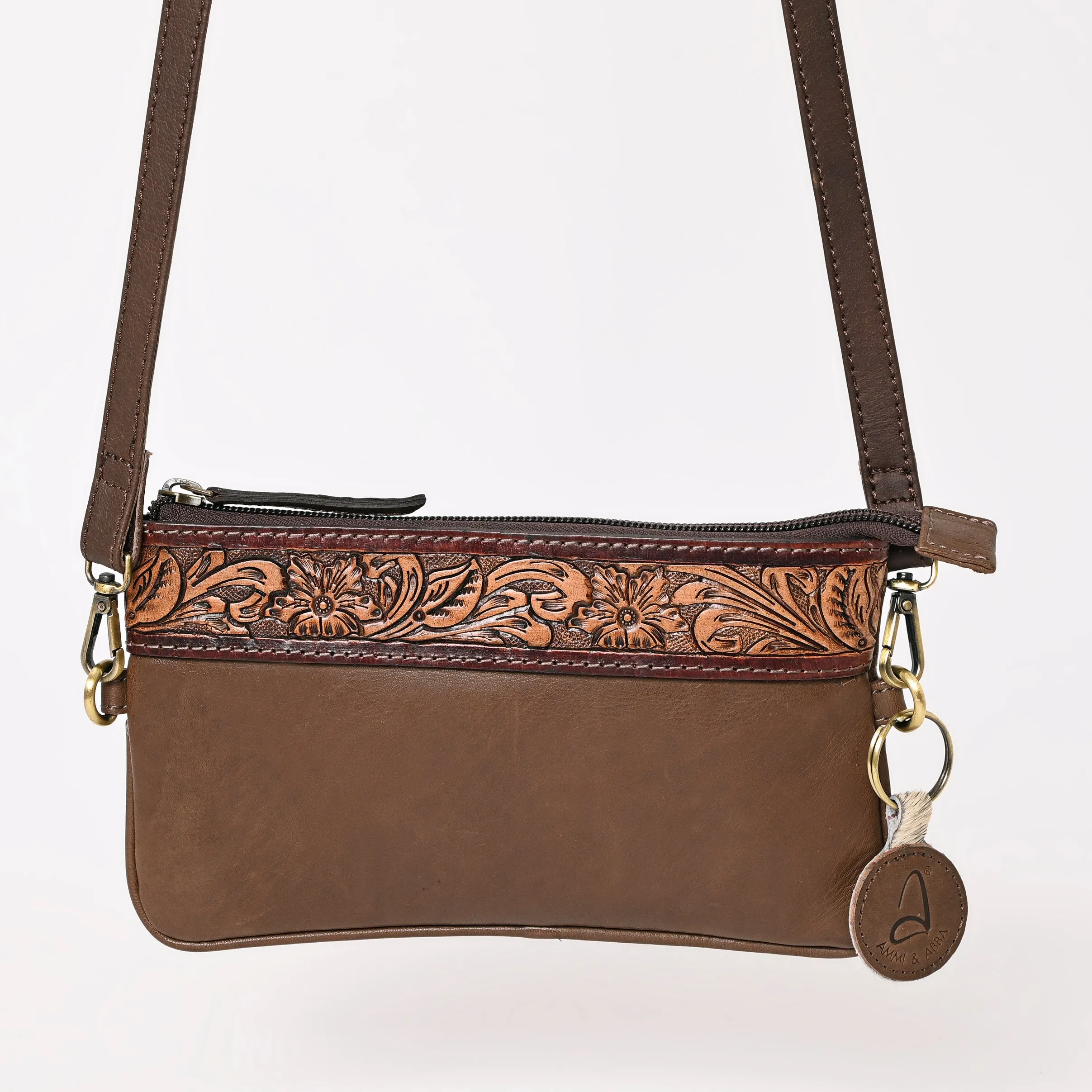 A&A-986  Montana West 100% Genuine Oily Calf Leather  Crossbody