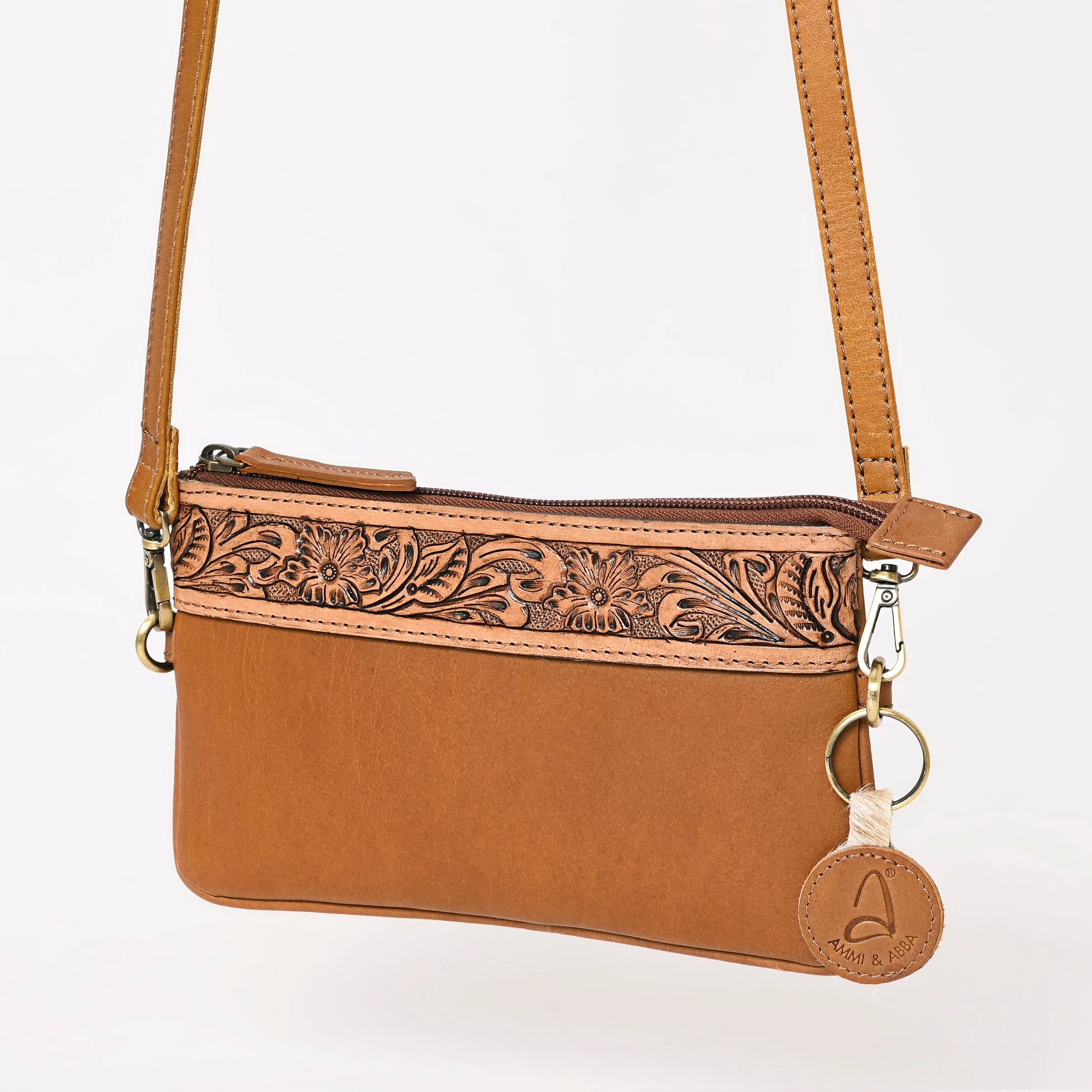 A&A-986  Montana West 100% Genuine Oily Calf Leather  Crossbody