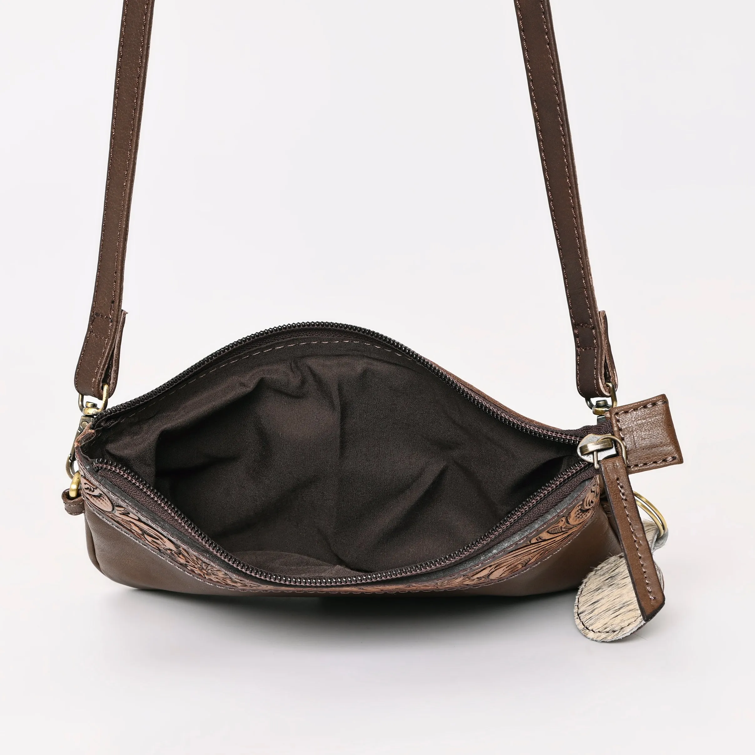 A&A-986  Montana West 100% Genuine Oily Calf Leather  Crossbody