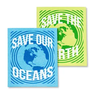 Abbott Swedish Sponge Cloth 2pk - Save the Earth