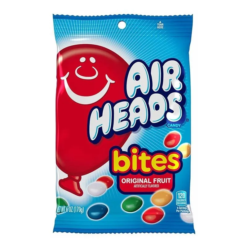 Airheads Bites Original Fruit Peg Bag 6oz (BEST BY: OCT 24)