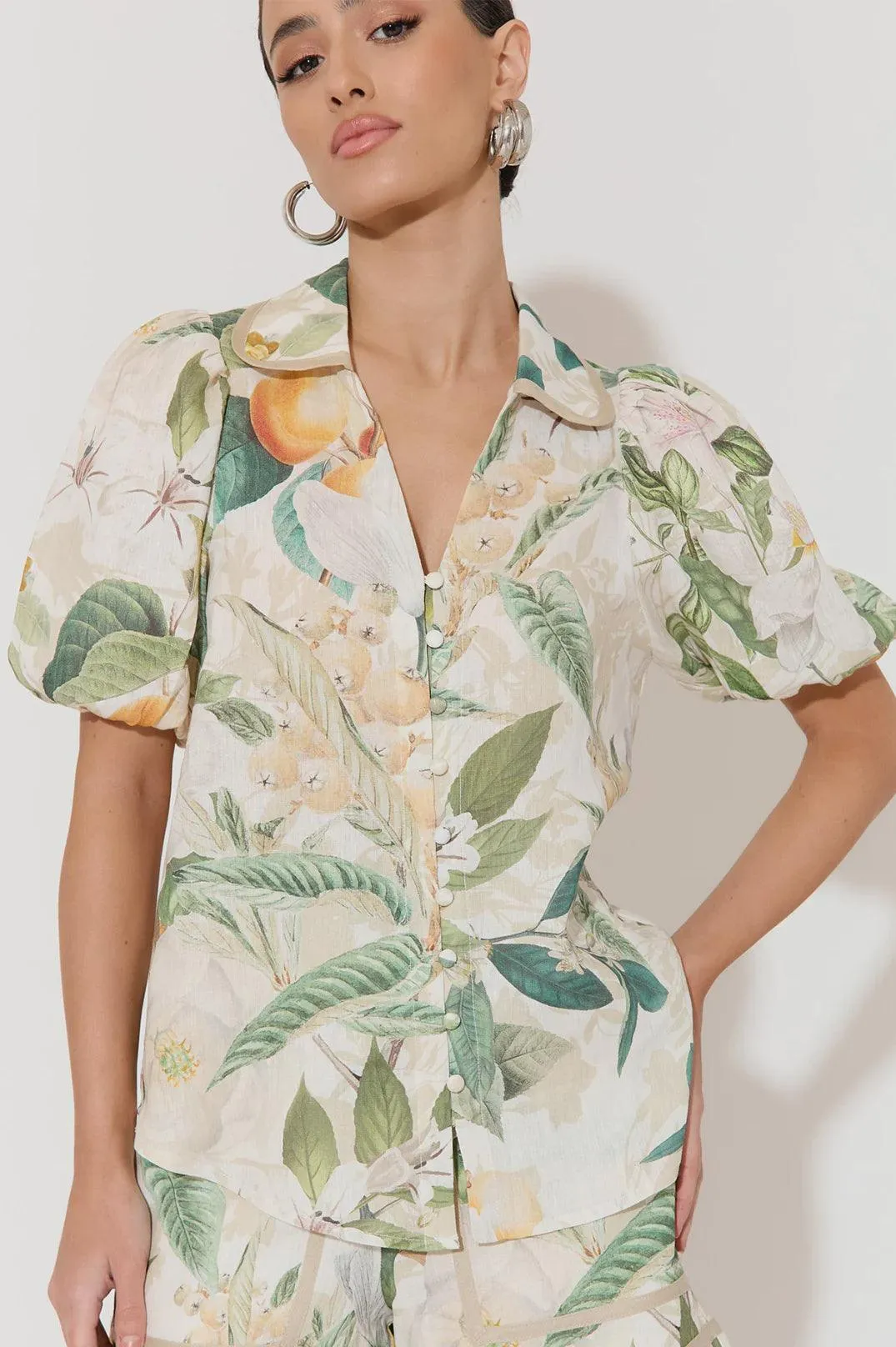 AJD1627 KATE ADELAIDE PRINT SHORT SLEEVE SHIRT