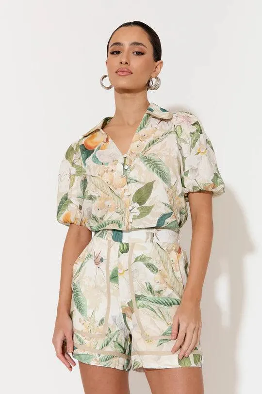 AJD1627 KATE ADELAIDE PRINT SHORT SLEEVE SHIRT