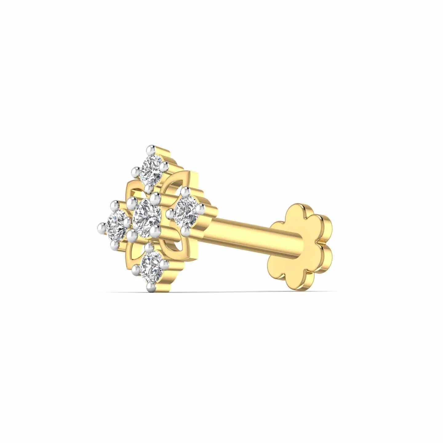 Artistic Design 0.08CT Diamond Nose Pin