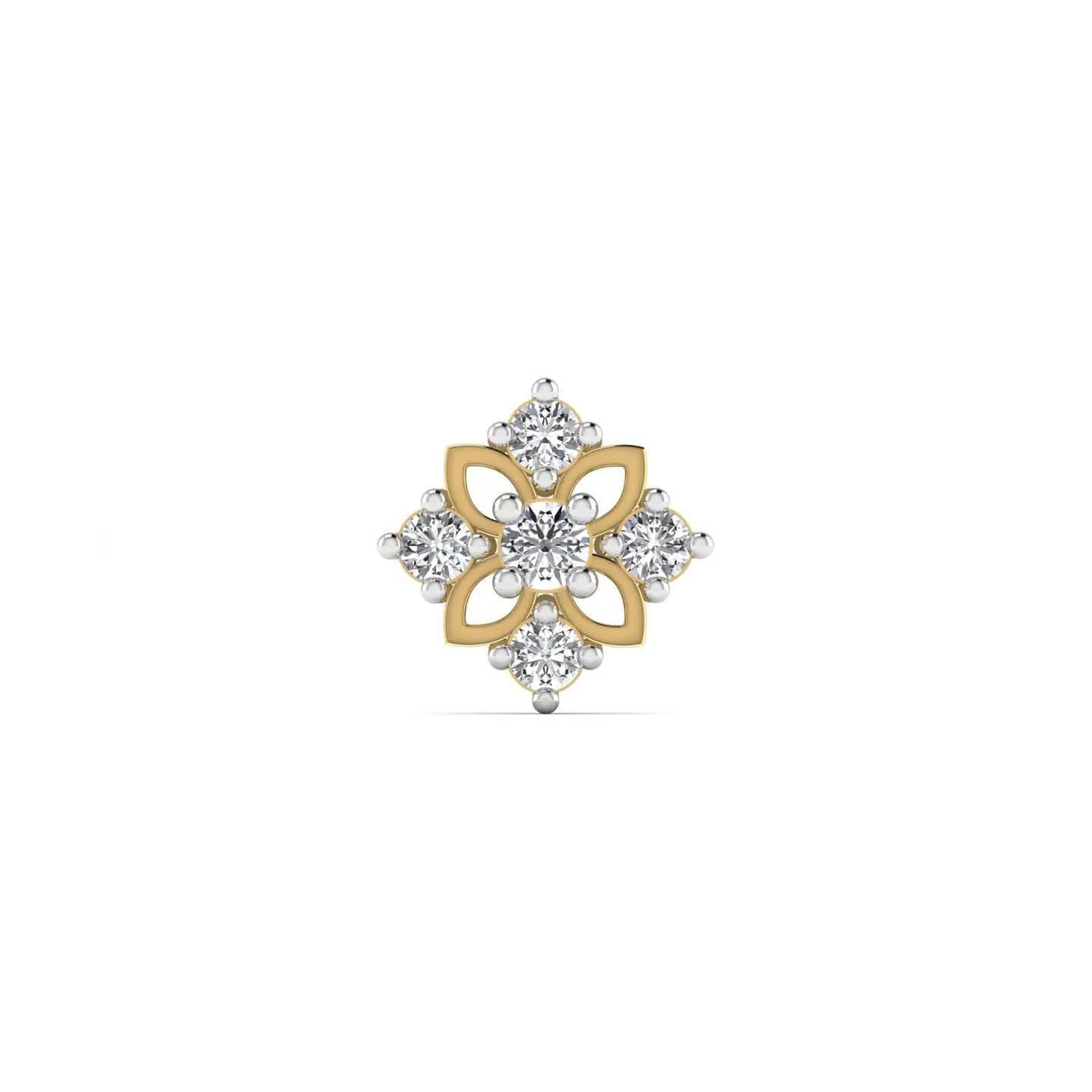 Artistic Design 0.08CT Diamond Nose Pin