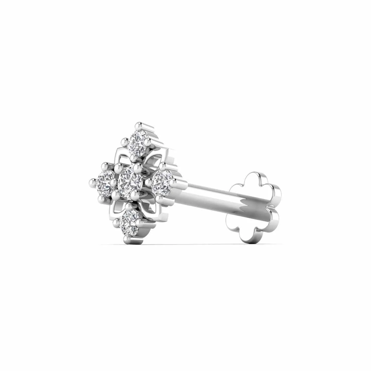 Artistic Design 0.08CT Diamond Nose Pin