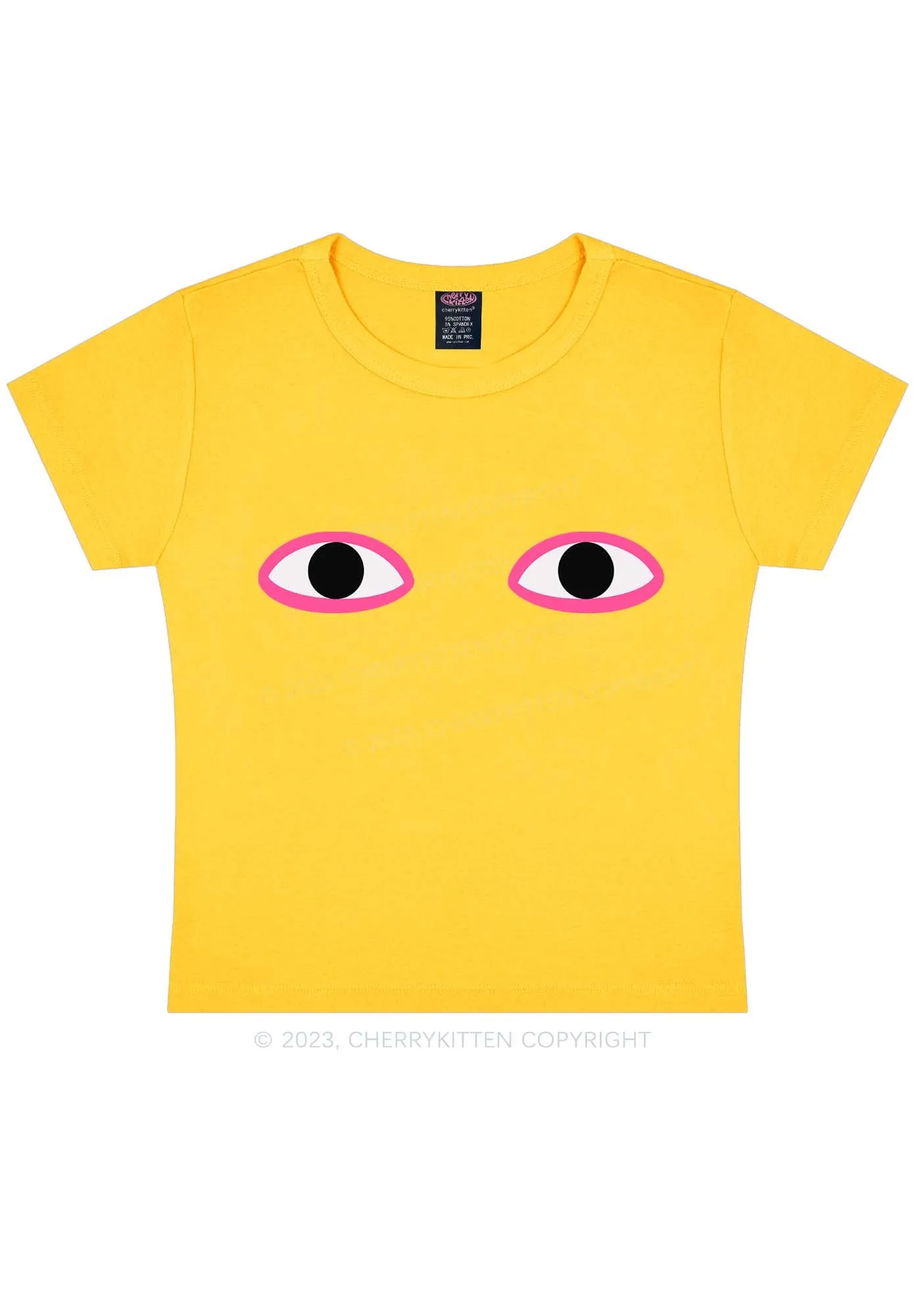 Artistic Eyes Y2K Baby Tee Cherrykitten