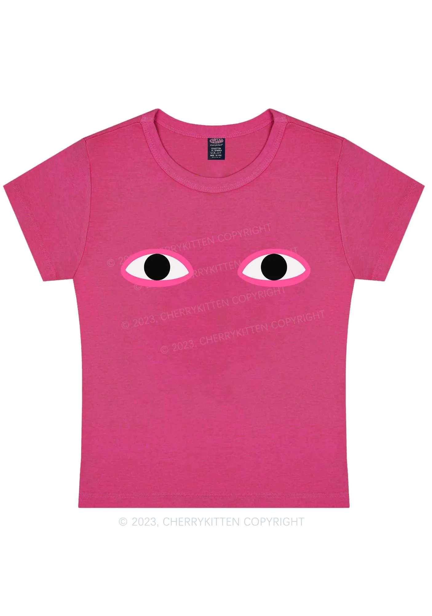 Artistic Eyes Y2K Baby Tee Cherrykitten