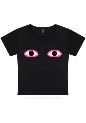 Artistic Eyes Y2K Baby Tee Cherrykitten