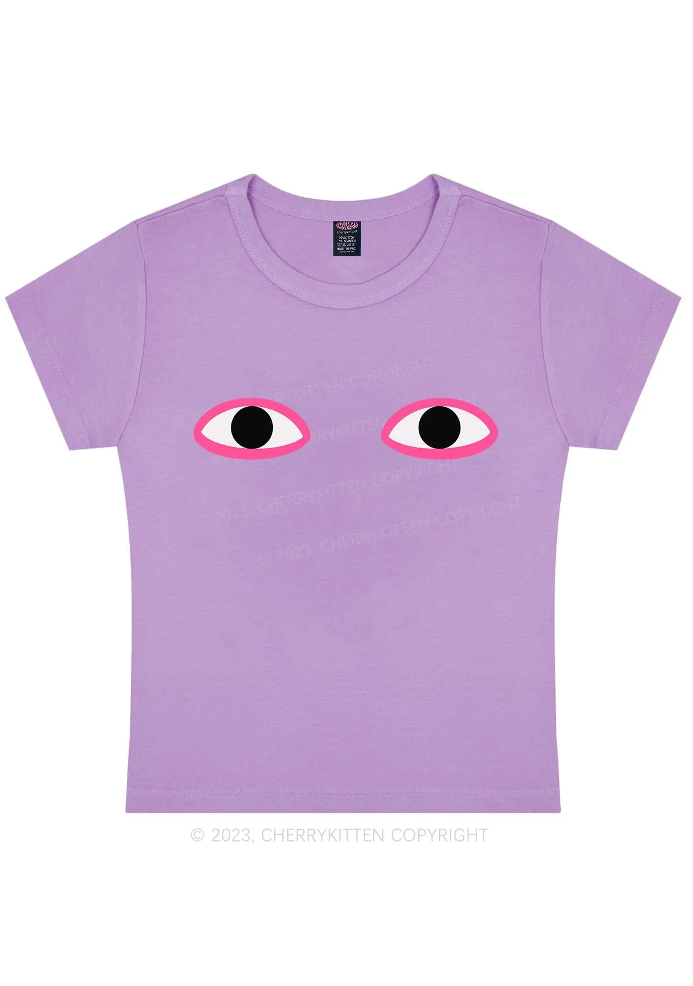 Artistic Eyes Y2K Baby Tee Cherrykitten