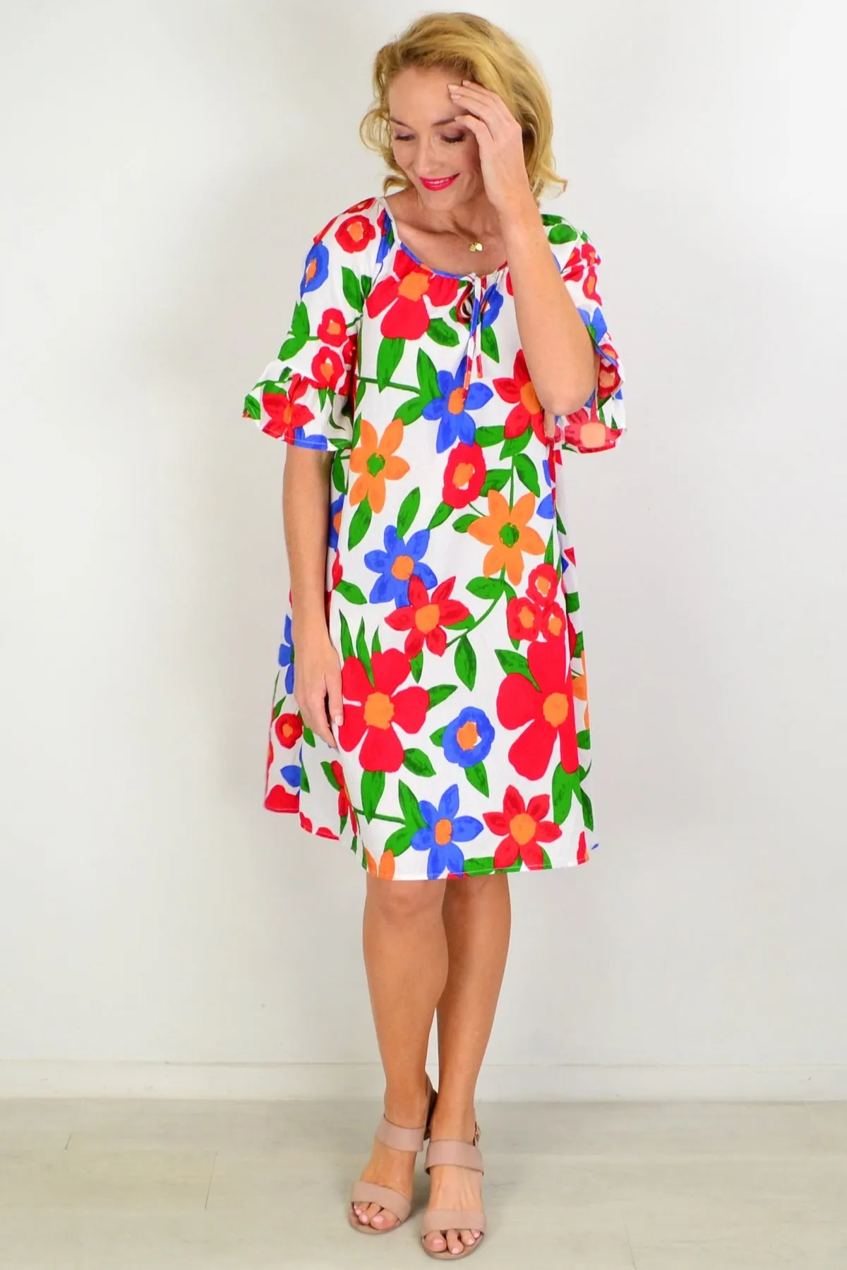 Artistic Flair Garden Shift Tunic Dress