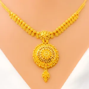 Artistic Impeccable 22k Gold Necklace Set