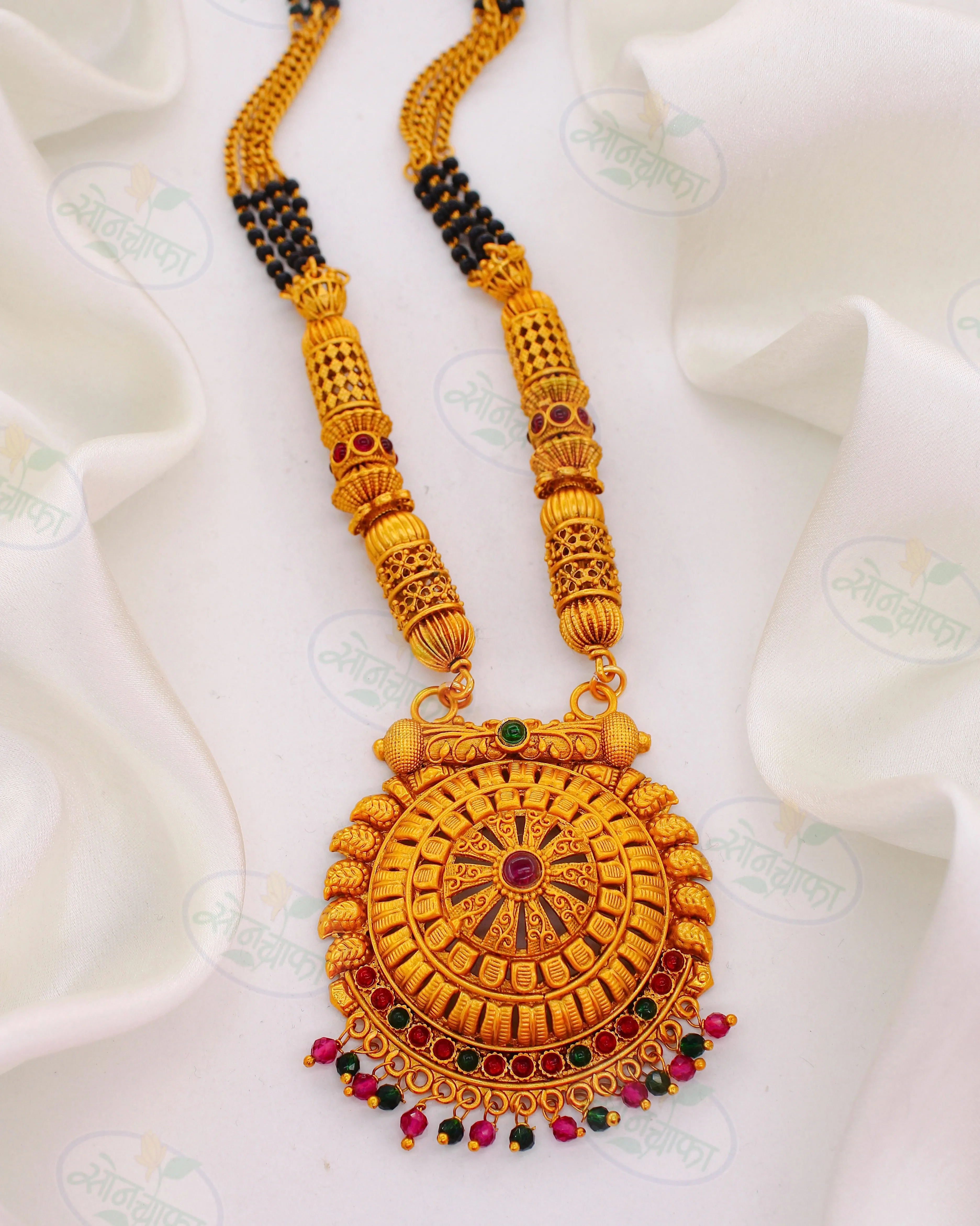 ARTISTIC MATTE GOLD MANGALSUTRA