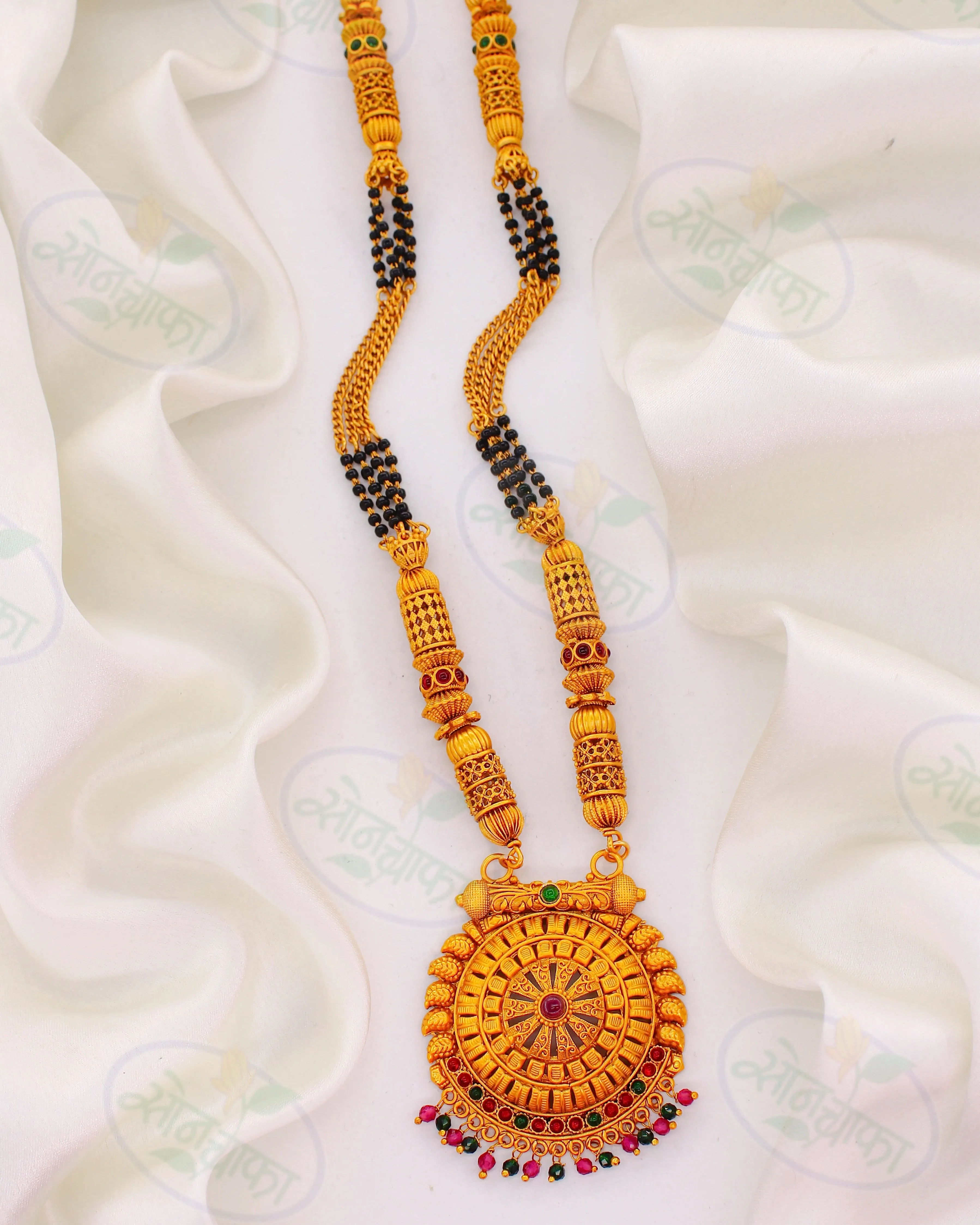 ARTISTIC MATTE GOLD MANGALSUTRA