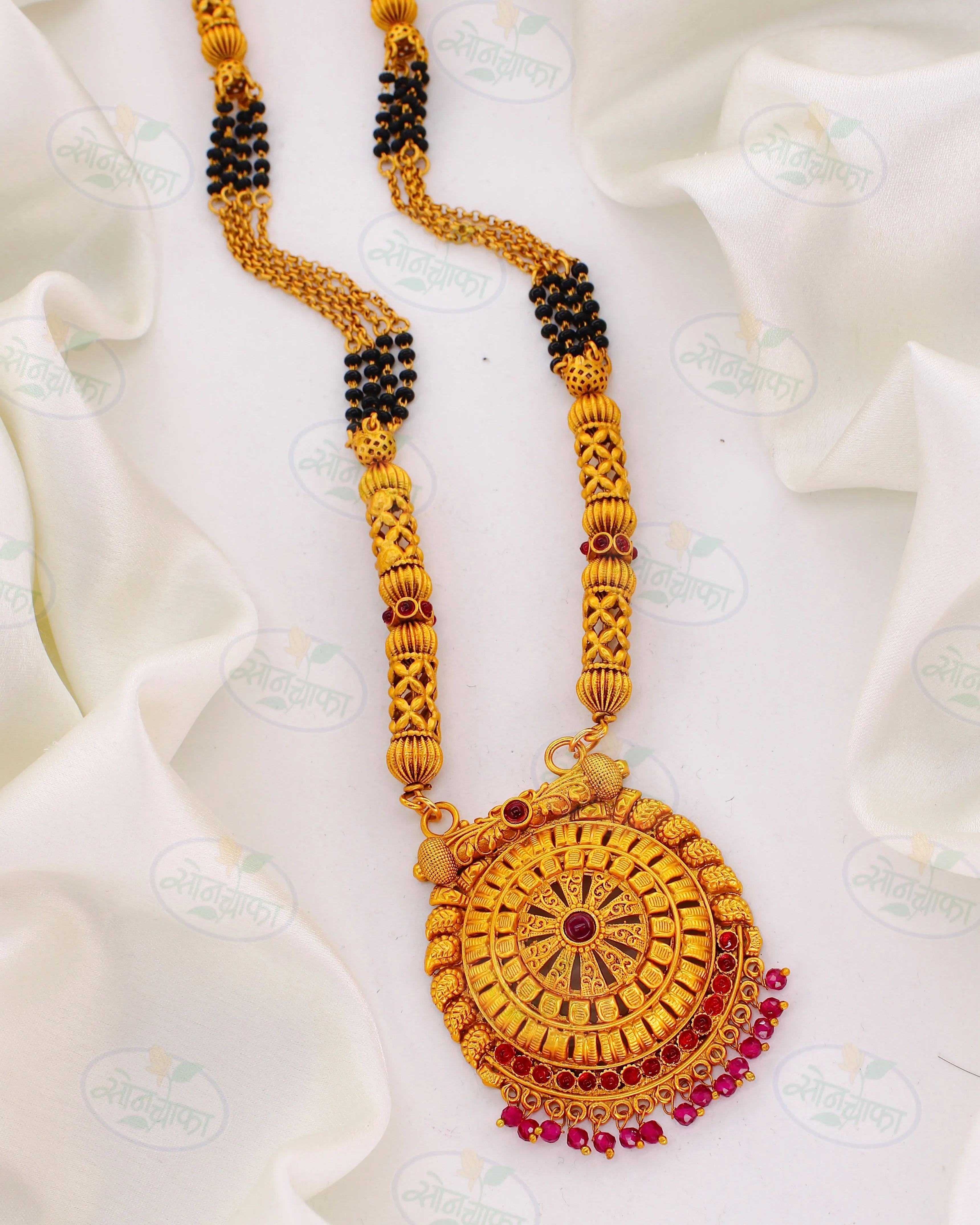 ARTISTIC MATTE GOLD MANGALSUTRA