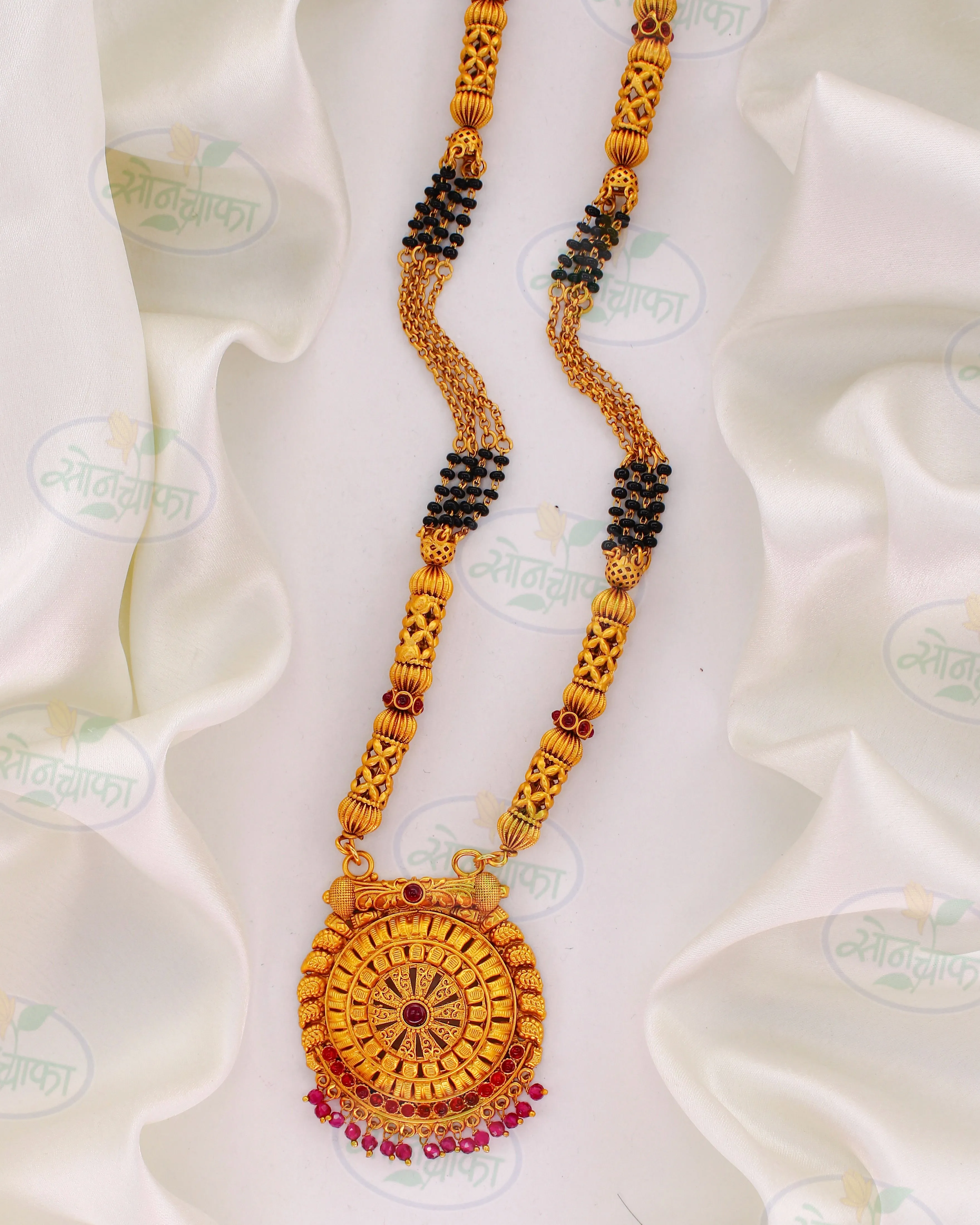 ARTISTIC MATTE GOLD MANGALSUTRA