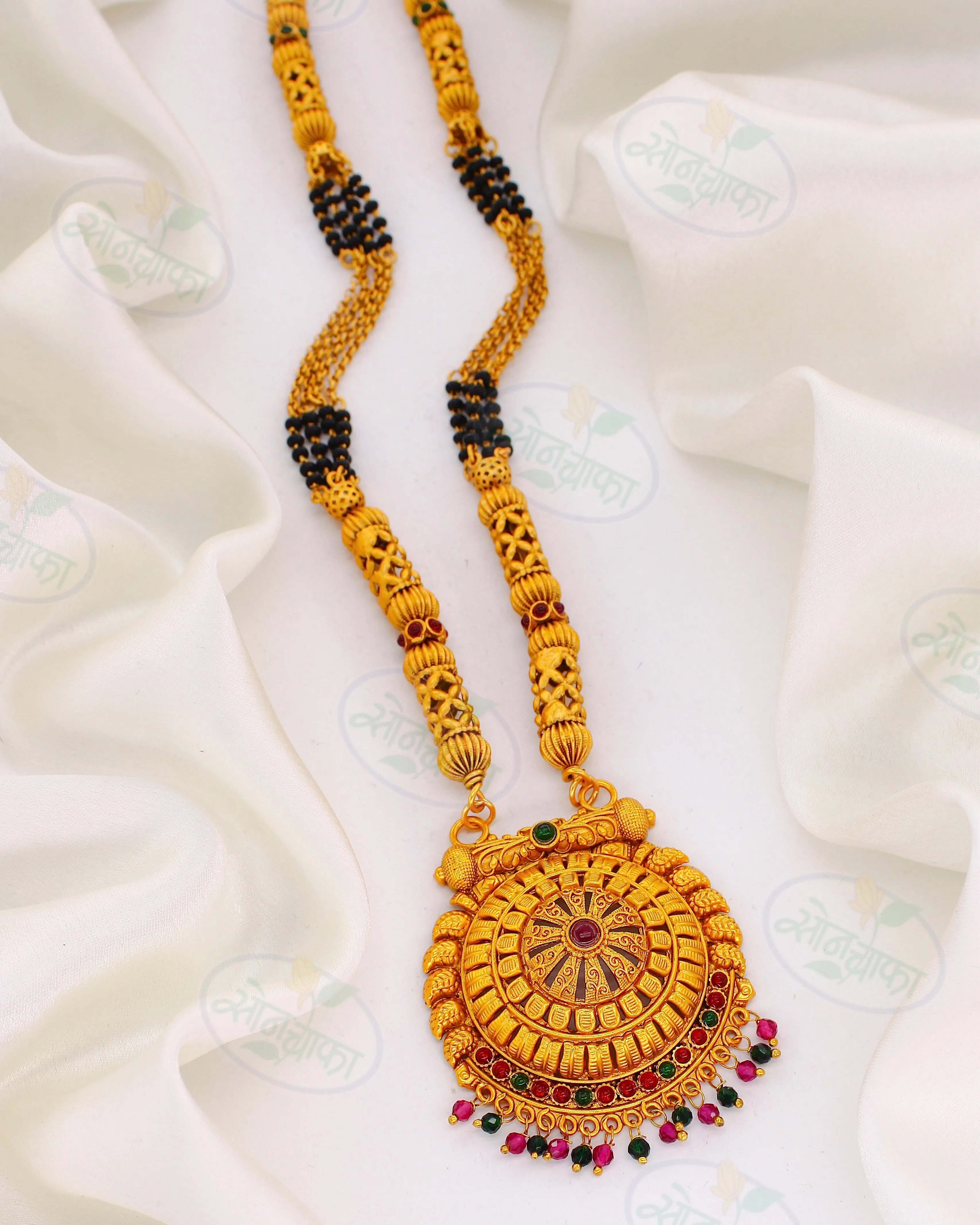 ARTISTIC MATTE GOLD MANGALSUTRA