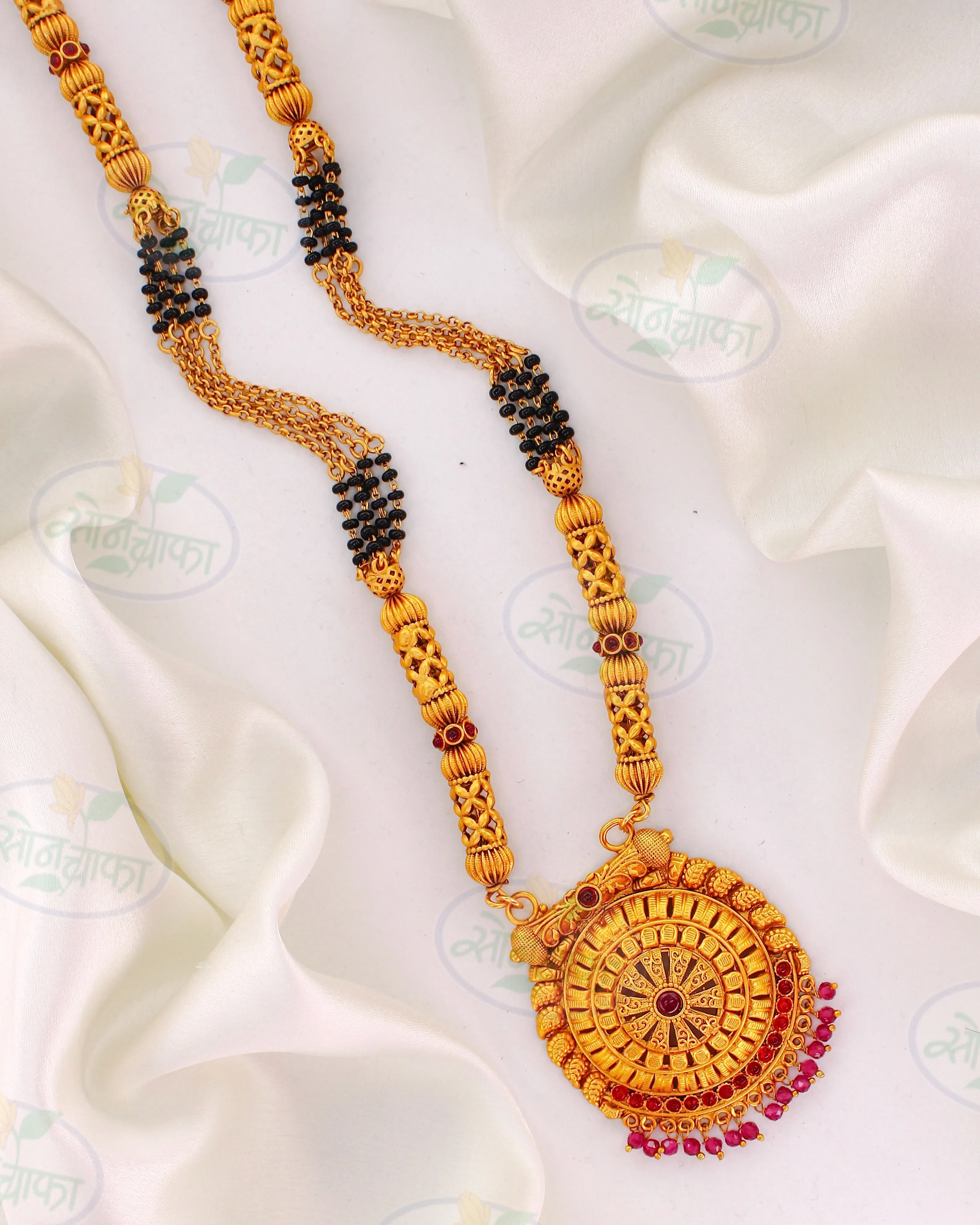 ARTISTIC MATTE GOLD MANGALSUTRA