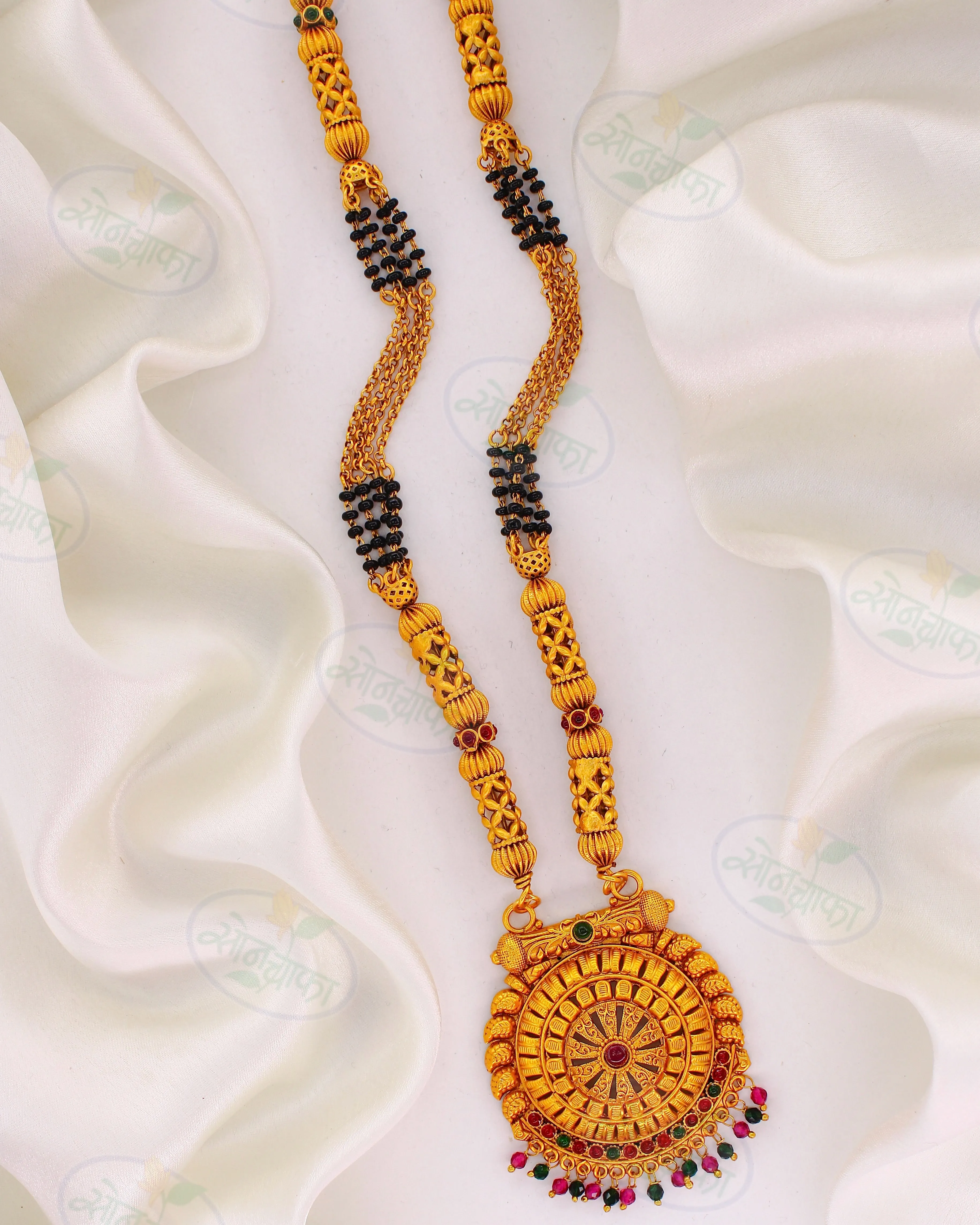 ARTISTIC MATTE GOLD MANGALSUTRA