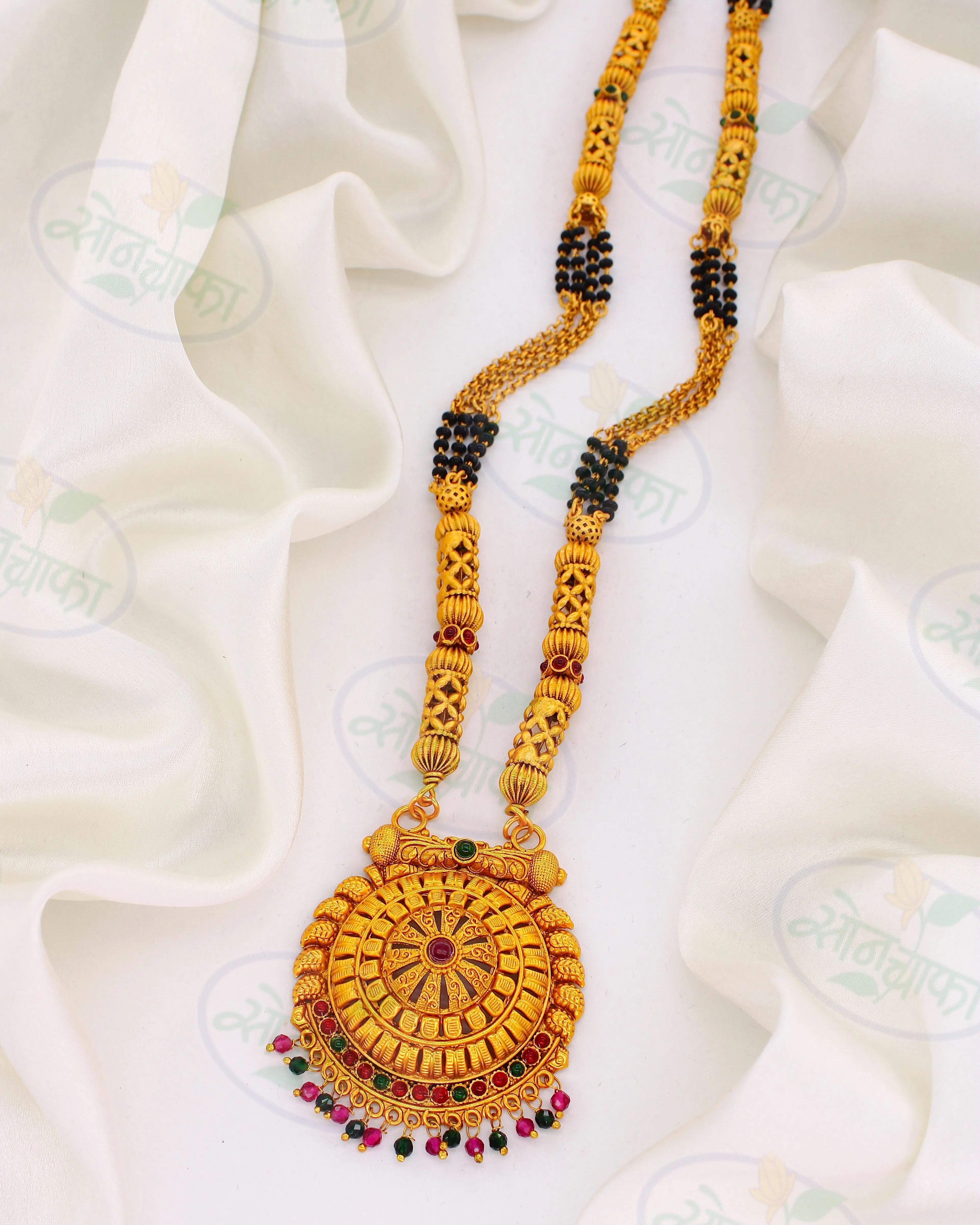 ARTISTIC MATTE GOLD MANGALSUTRA