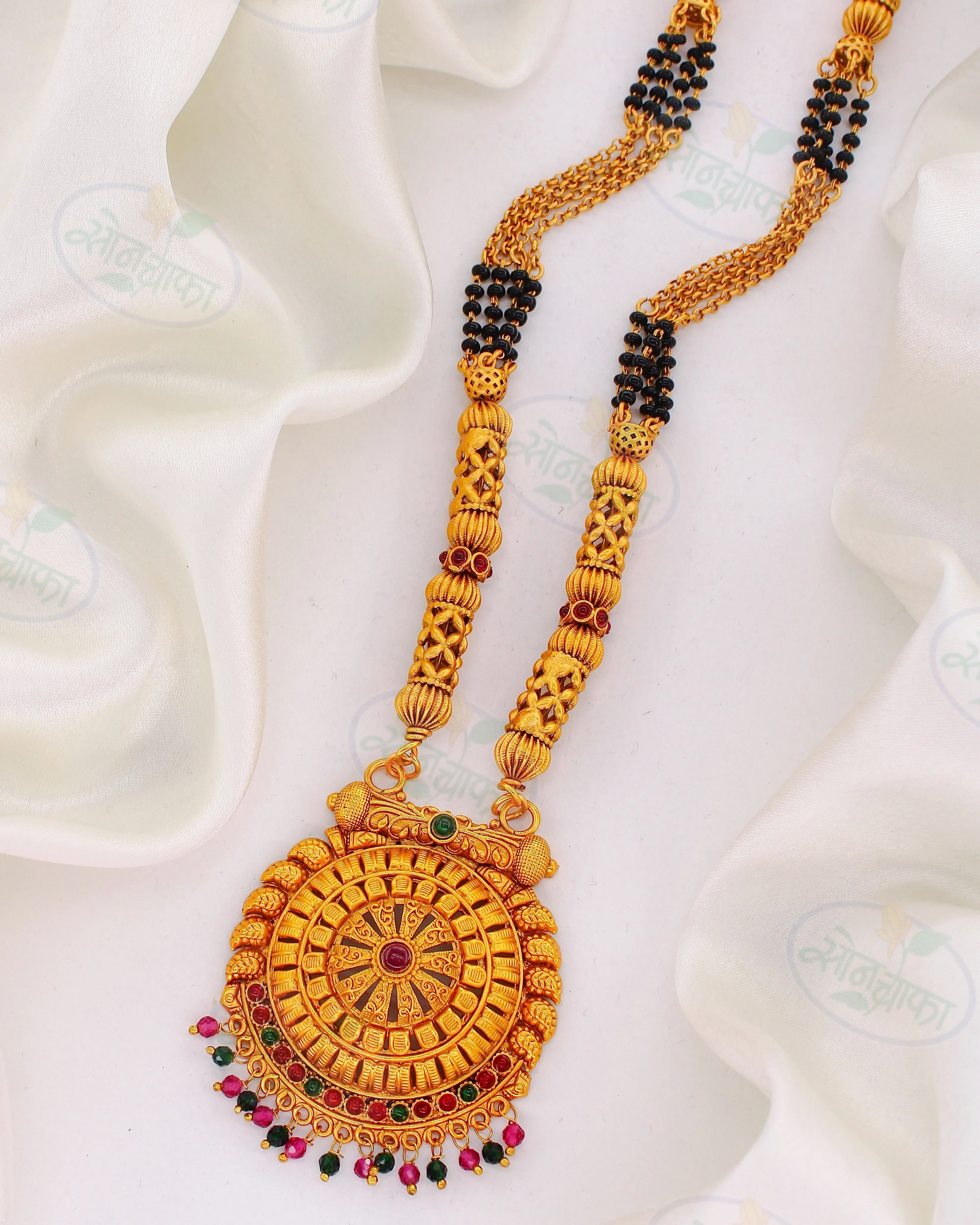 ARTISTIC MATTE GOLD MANGALSUTRA