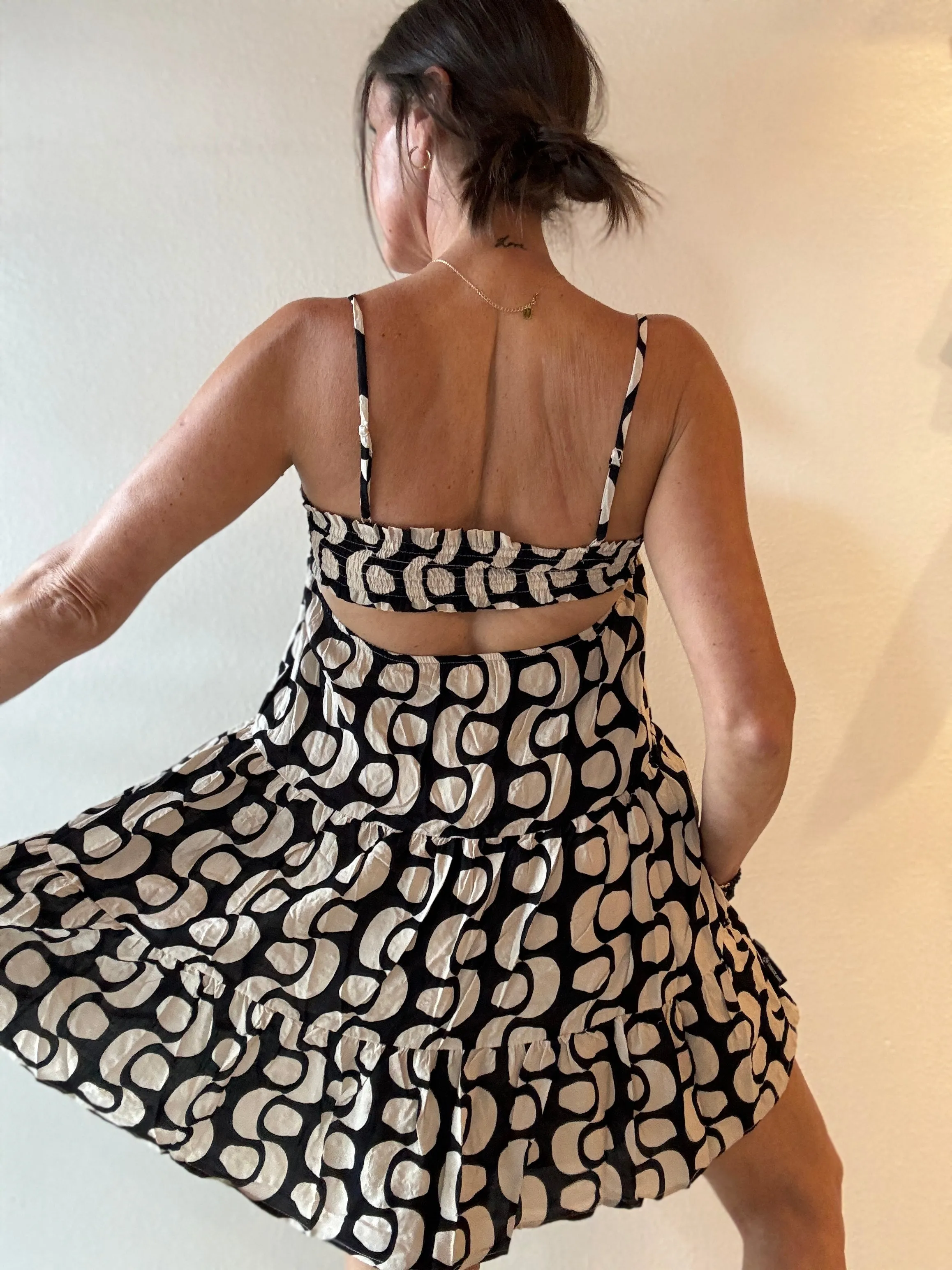 Artistic Open Back Dress