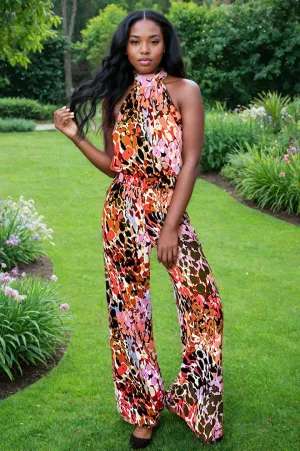 Artistic Printed Top and Pants Set