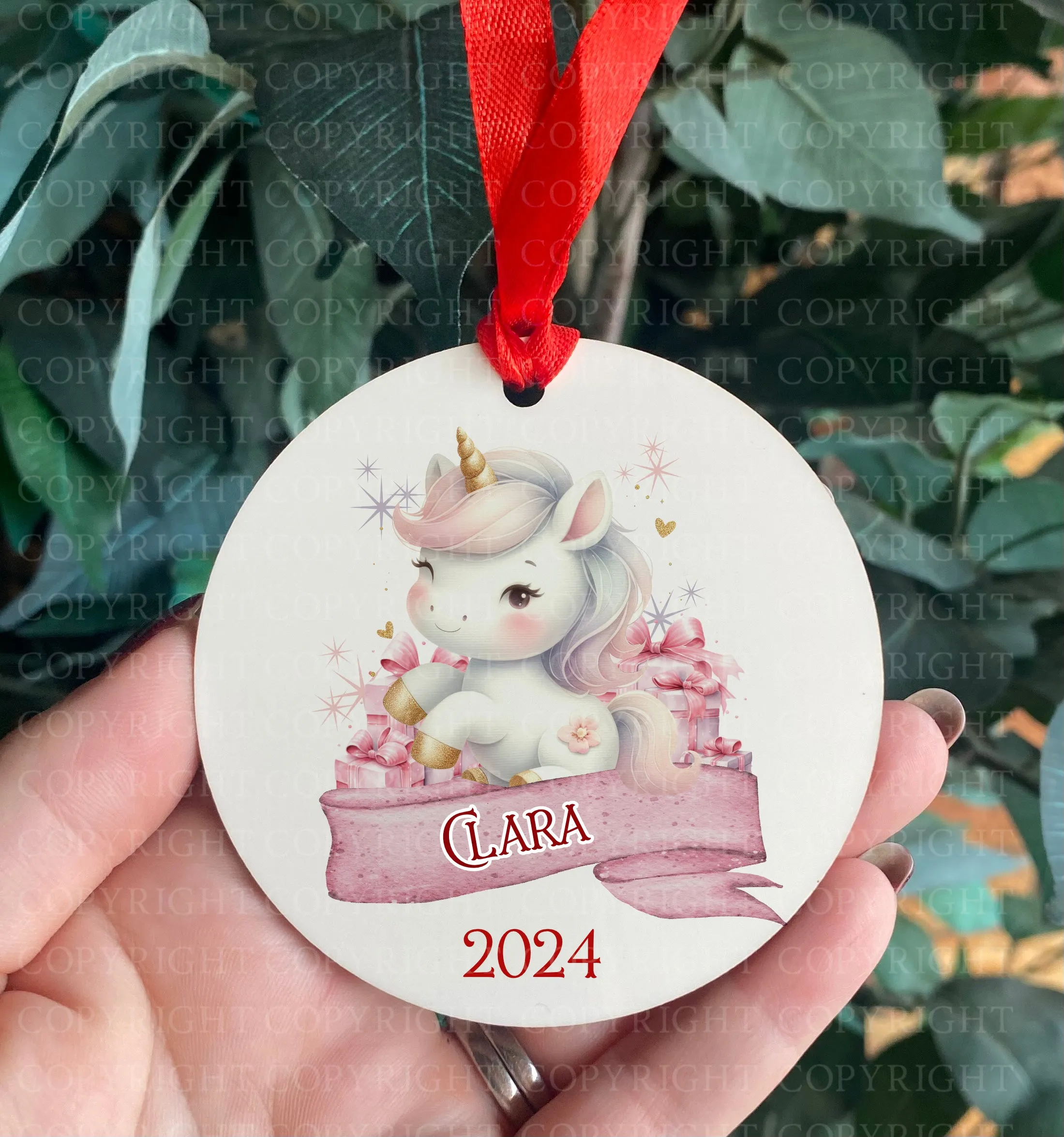 Baby Unicorn Hanging Christmas Decoration