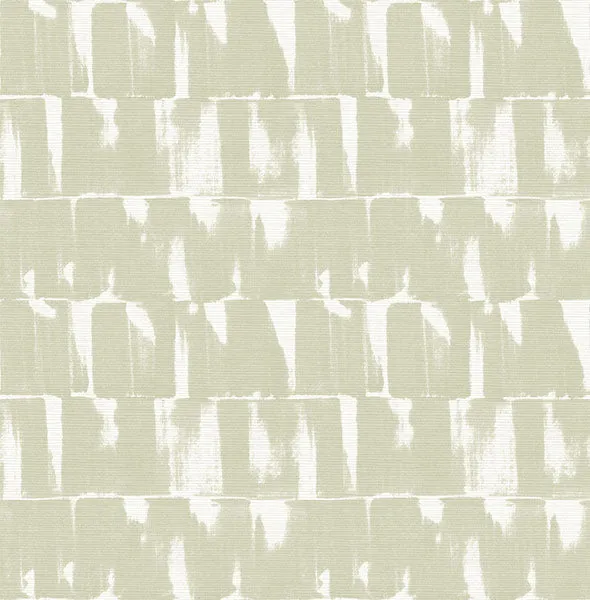 Bancroft Sage Artistic Stripe Wallpaper