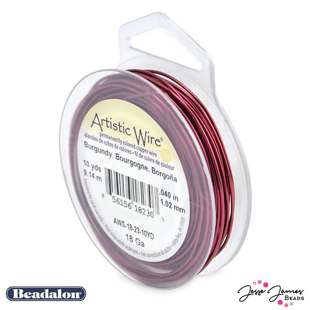 Beadalon Artistic Wire 18 Gauge Burgundy