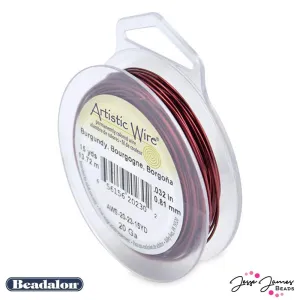 Beadalon Artistic Wire 20 Gauge Burgundy