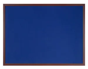 Bi-Office Earth-It Blue Felt Noticeboard Cherry Wood Frame 1800x120mm - FB8543653