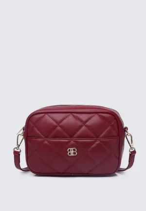 Bianca Shoulder Bag In Burgundy