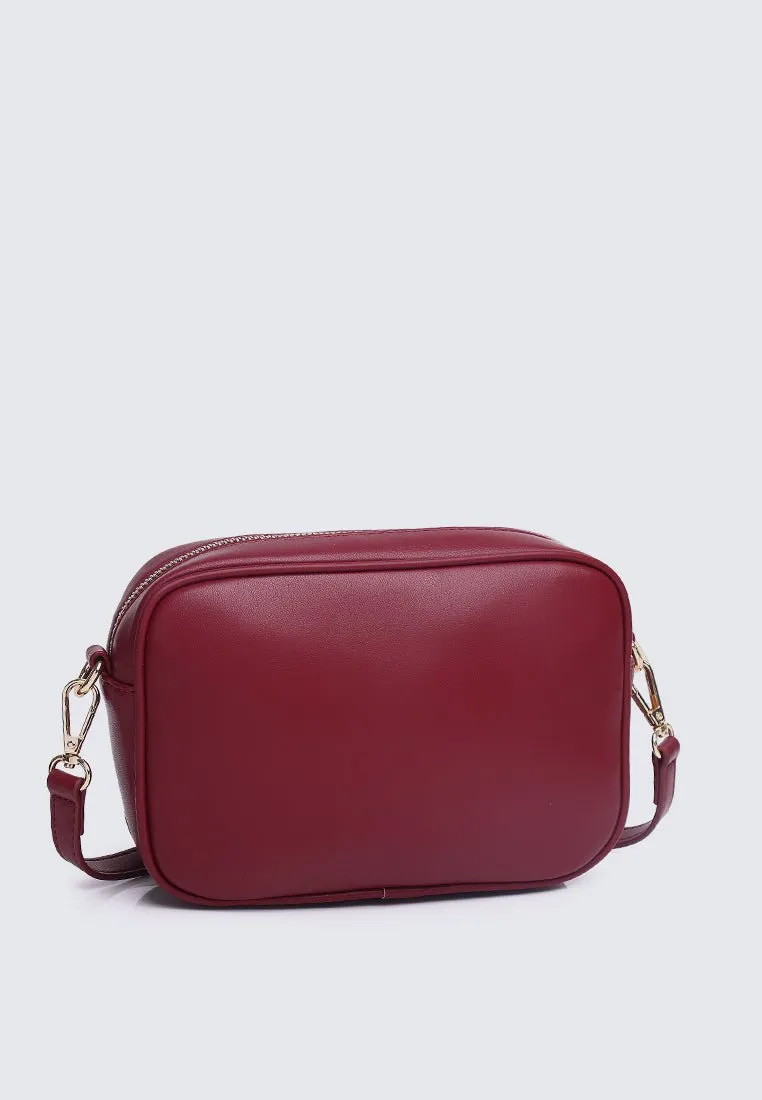 Bianca Shoulder Bag In Burgundy