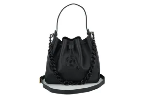 Black Calf leather Hobo Shoulder and Handbag