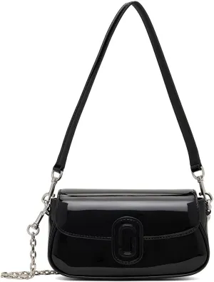 Black 'The Patent Leather Clover' Shoulder Bag