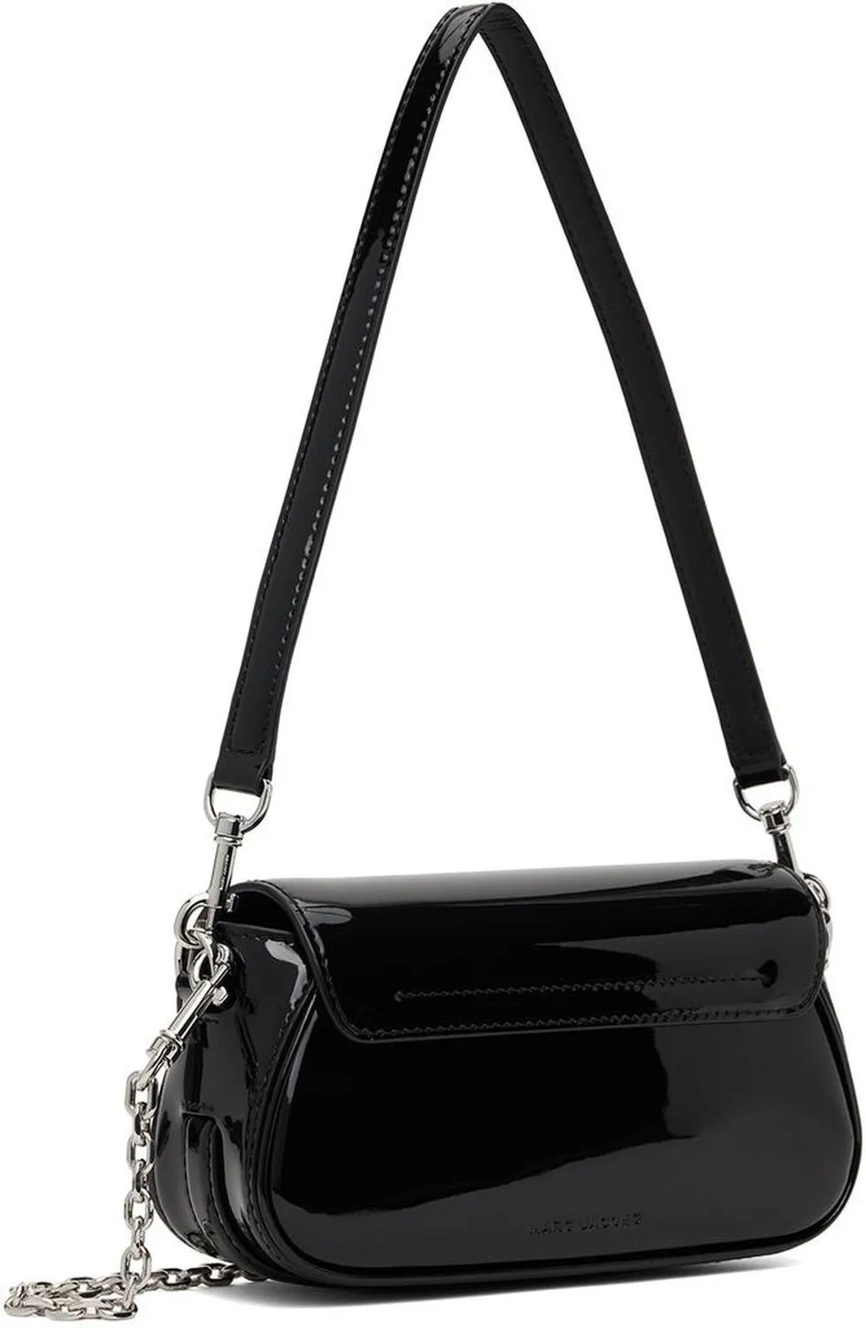 Black 'The Patent Leather Clover' Shoulder Bag