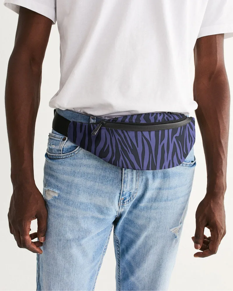 Blue Violet Zebra Crossbody Sling Bag (Unisex)